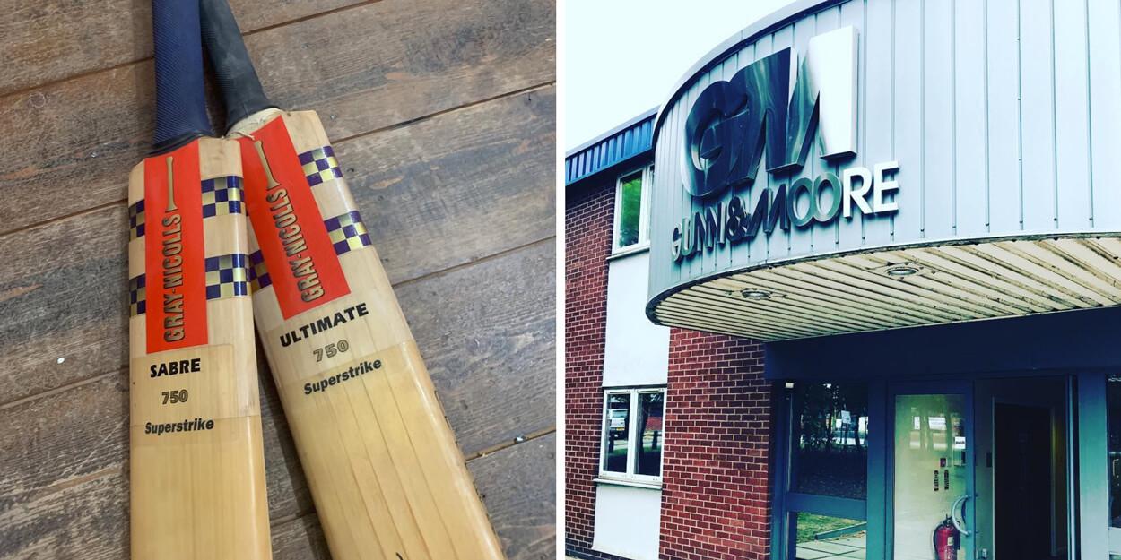 Early Gray Nicolls Bat and the Gunn & Moore factory