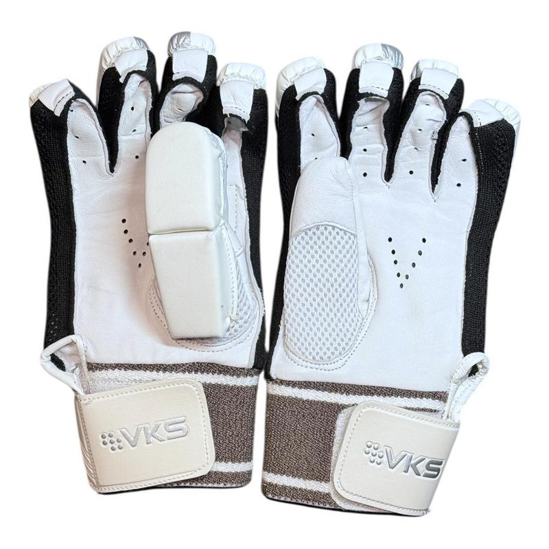 VKS Club Series Batting Gloves Senior (White/Graphite/Black) - main image