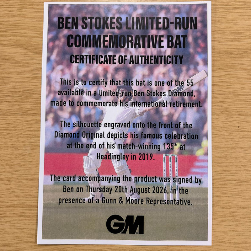 Ben Stokes Original BS55 Limited Run Cricket Bat - main image