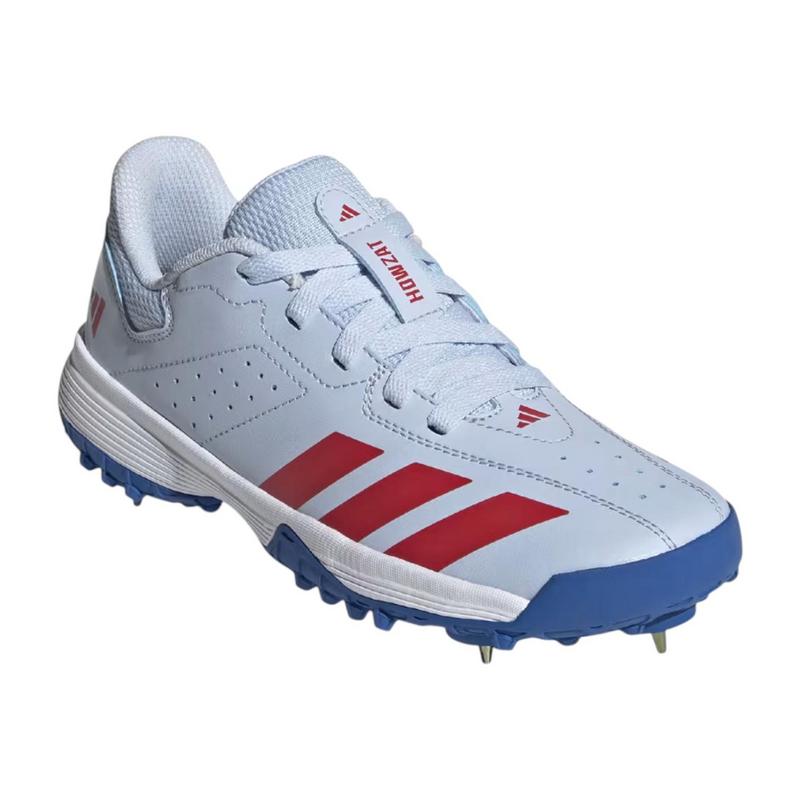 Adidas Howzat Spike Junior Cricket Shoe 2026 - Crystal/Sky - main image