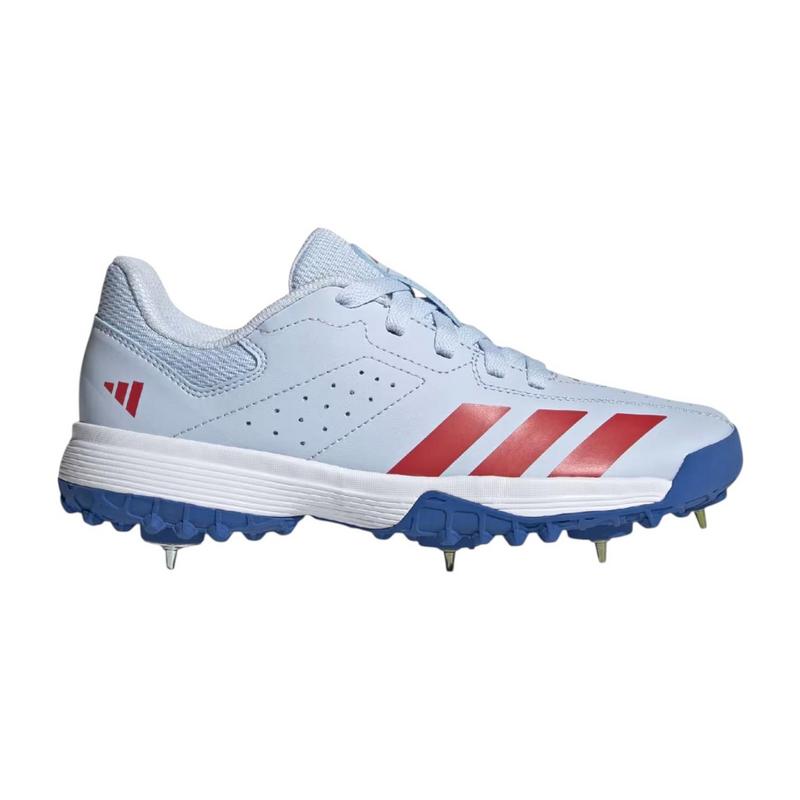 Adidas Howzat Spike Junior Cricket Shoe 2026 - Crystal/Sky - main image
