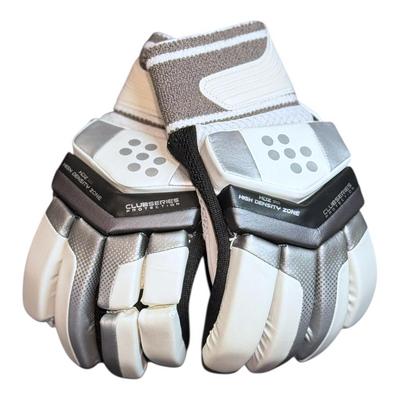VKS Club Series Batting Gloves Senior (White/Graphite/Black)