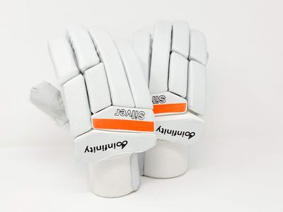 Infinity Silver Batting Gloves - Junior