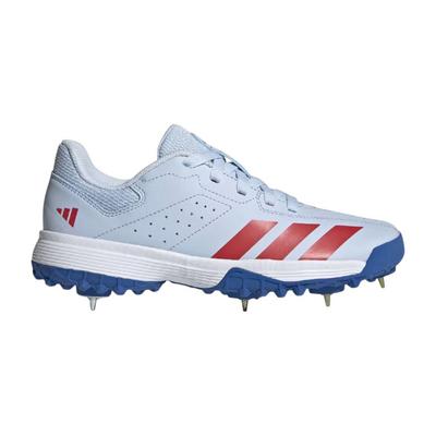 Adidas Howzat Spike Junior Cricket Shoe 2026 - Crystal/Sky